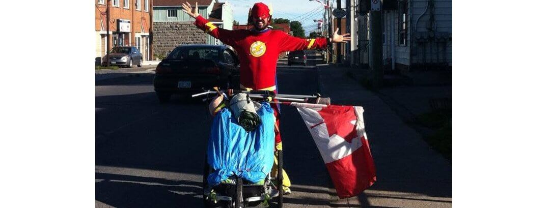 Press release – Real-life Superhero third of the way through 5,000 mile run across Canda