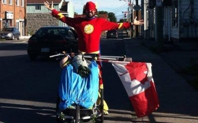 Press release – Real-life Superhero third of the way through 5,000 mile run across Canda