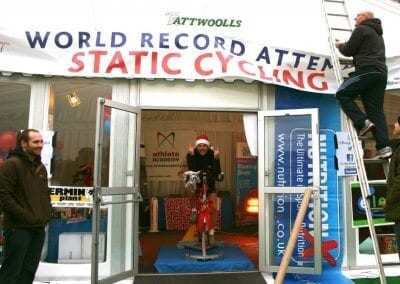 MARATHON STATIC CYCLING - WORLD RECORD - Adventureman | Speaker & Author